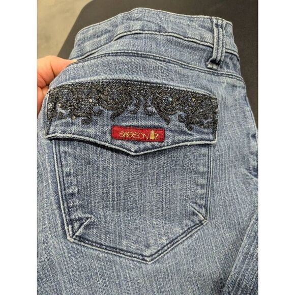 Ooh La La Light Blue Wash SASSON BOOTCUT BOOGIE Jeans Women's Size 14 - Picture 6 of 8